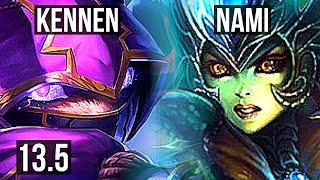 KENNEN & Zeri vs NAMI & Draven SUP  Rank 5 Kennen 8414 Dominating  TR Grandmaster  13.5