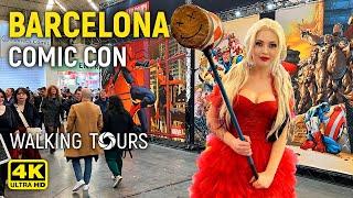 4K Barcelona Spain Comic Con Walking Tour • April 2023
