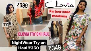 Nightwear Haul Under 500  Clovia Partner Code 2022  Clovia App Review 