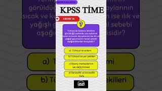 KPSS- Coğrafya sorusu