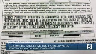 Scam targeting homeowners circulating around Davidson County
