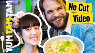 Schneiden verboten  No Cut Spaghetti Carbonara  #yumtamtam