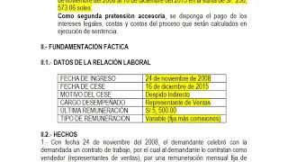 MODELO DEMANDA ACTO HOSTILIDAD REDUCCIÓN REMUNERACIÓN