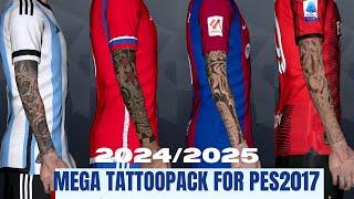 UPDATED TATTOO PACK 20242025 FOR PES 2017