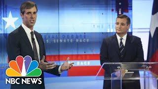 Senator Ted Cruz Beto ORourke Trade Barbs In Senate Debate  NBC News