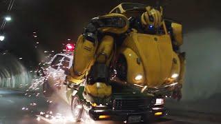 Bumblebee police chases Scene  Bumblebee 2018  Movie Scene