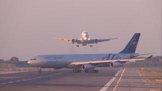 FULL HD UTair Aviation 767-300 NEAR MISS? GO AROUND at Barcelona-El Prat