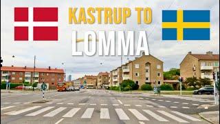 Driving in Denmark  from Kastrup to Lomma in Sweden  in June 2024.