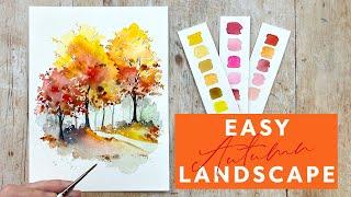 Try This Easy Autumn Watercolour Landscape