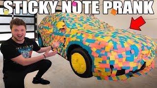 STICKY NOTE PRANK ON ROOMMATES NEW CAR  100000+ STICKY NOTES