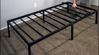 Twin Bed Frames Metal Platform Twin Size Bed Frame 14 Inch Max 2000lbs assemble