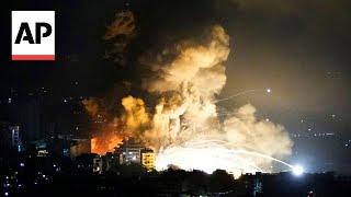 Dramatic video shows Israel strikes hitting outskirts of Beirut Lebanon