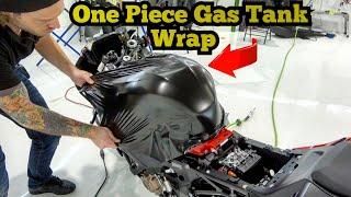 DETAILED Motorcycle Gas Tank Wrap In ONE Piece