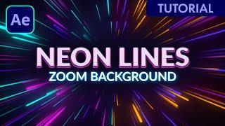 Neon Lines Zoom Looping Background  After Effects Tutorial