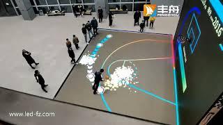 LED Interactive Floor Tile Screen for  see basketball courts in between walls or in stadiums