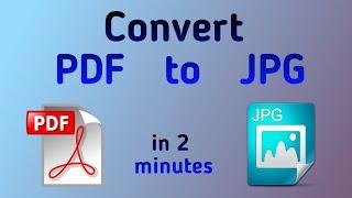 How to convert PDF to JPG  IMAGE  JPEG for FREE and EASY