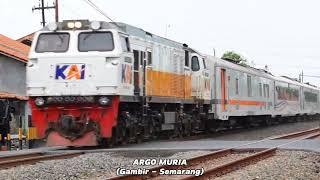 Momen Kereta Api Argo Muria Ngebut 115kmjam di Perlintasan 173 Pemalang