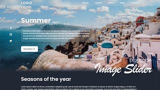Responsive Website Landing Page  With Full-Screen Draggable Image Slider - Html Css & Javascript