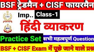 BSF Tradesman exams Hindi Question paper  #1  CISF Fireman Hindi live classes