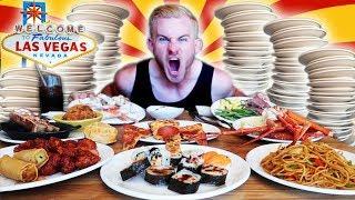 COMPETITIVE EATER VS  #1 RATED LAS VEGAS BUFFET 18000+ CALORIES