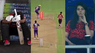 Kavya Maran broke down when Rahul Tripathi crying on pavellion stairs after run out  KKR vs SRH