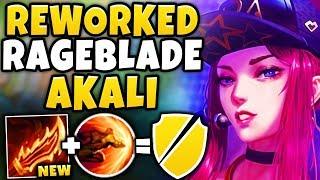 FACE-CAM *REWORK* RAGEBLADE AKALI IS GOD-TIER HYBRID PEN S9 AKALI GAMEPLAY - League of Legends