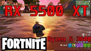 RX 5500 XT Fortnite LowCompetitive Settings With Ryzen 3600