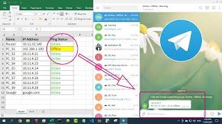 How to send Ping results to Telegram  Excel