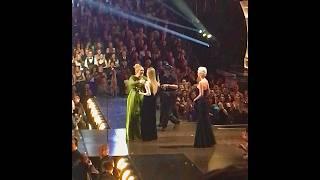 Adele bows to Celine Dion accepting her Grammy making the Legend cry - from audience