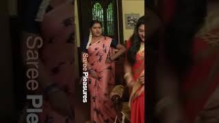 205 Hot Aunty  Satin Silk Saree  Telugu serial actress hot  Angry housewife in a saree