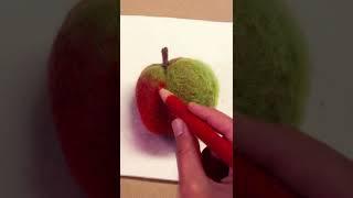 Amazing hyper realistic apple 3D art can be eatenASMR andrea.animates #shorts #art #asmr