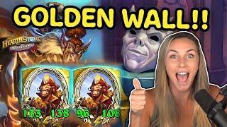 EASY BIG GOLD WALLS with Quest + Walking Fort - Hearthstone Battlegrounds