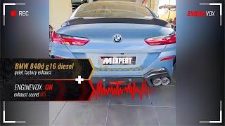 Electronic active sound exhaust system BMW 840d G16 diesel #ENGINEVOX