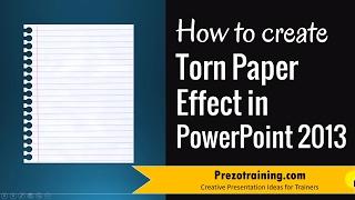 How To Create Torn Paper effect in PowerPoint 2013