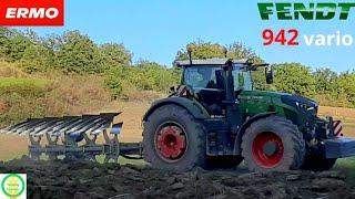 Fendt 942 Vario plowing whit Ermo aratri  Az. Saltarelli Migiani