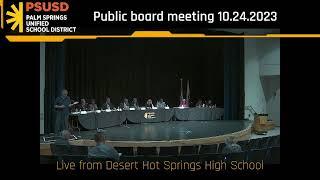 PSUSD Board Meeting 10.24.2023