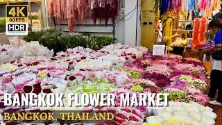 BANGKOK Bangkok Flower Market Pak Khlong Talat The Largest Flower Market In Thailand 4K HDR