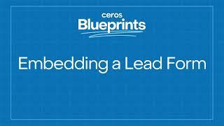 Embedding a Lead Form