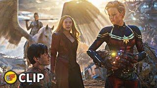 Carol Danvers Joins The Fight - Battle of Earth Part 3  Avengers Endgame 2019 IMAX Movie Clip HD 4K