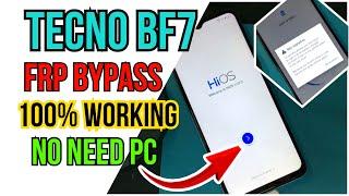 Tecno BF7 FRP Bypass TECNO SPARK GO 2023 Tecno Pop 7 Pro Google Account Bypass 100% working no PC