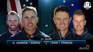 Highlights of Henrik Stenson & Justin Roses Win vs. Dustin Johnson & Brooks Koepka  2018 Ryder Cup