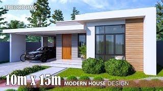 Modern House Design 3Bedrooms  10m x 15m 150sqm