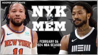 Memphis Grizzlies vs New York Knicks Full Game Highlights  Feb 6  2024 NBA Season