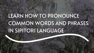 HOW TO PRONOUNCE COMMON SPITORI WORDS AND PHRASES  SOUTH AFRICAN LINGO