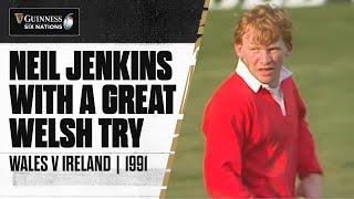 MAGNIFICENT TRY Neil Jenkins scores for Wales in 1991