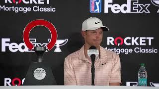 Cam Davis Winnner Press Conference Sunday 2024 Rocket Mortgage Classic © PGA Tour