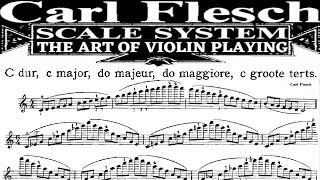 Carl Flesch Violín scales in C Major  whit Piano Accompanist Adaptive intonation  All instruments