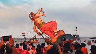 Mumbai ganpati visarjan Girgaon chowpatty  Exciting visarjan scenes you never seen before