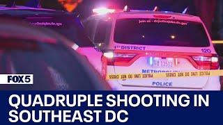 Suspect wanted following quadruple shooting in Southeast DC