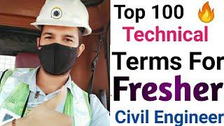 100 Basic Terms for Civil Engineers  Interview Question of Civil Engineering